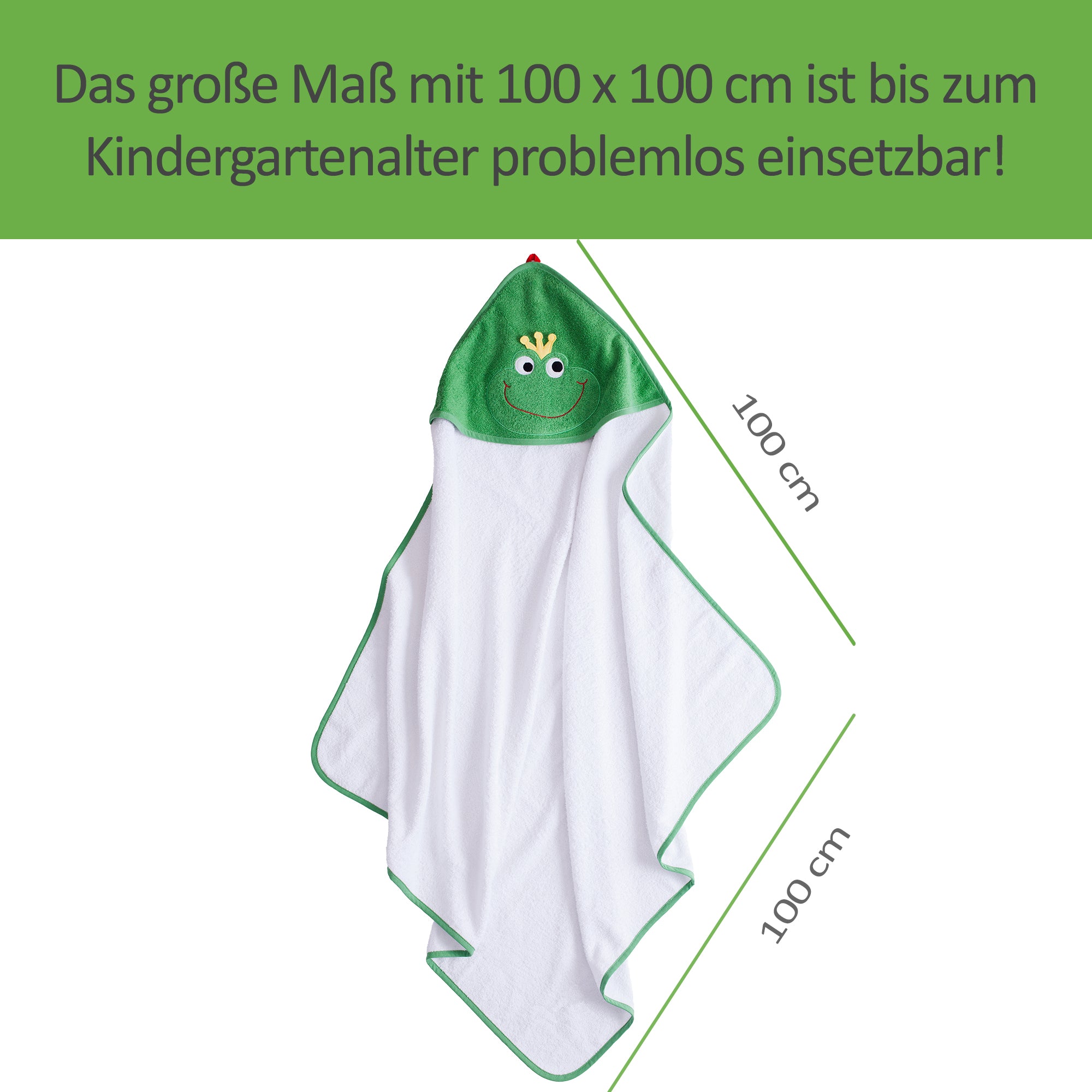 Kapuzenhandtuch Froschkönig, personalisiert