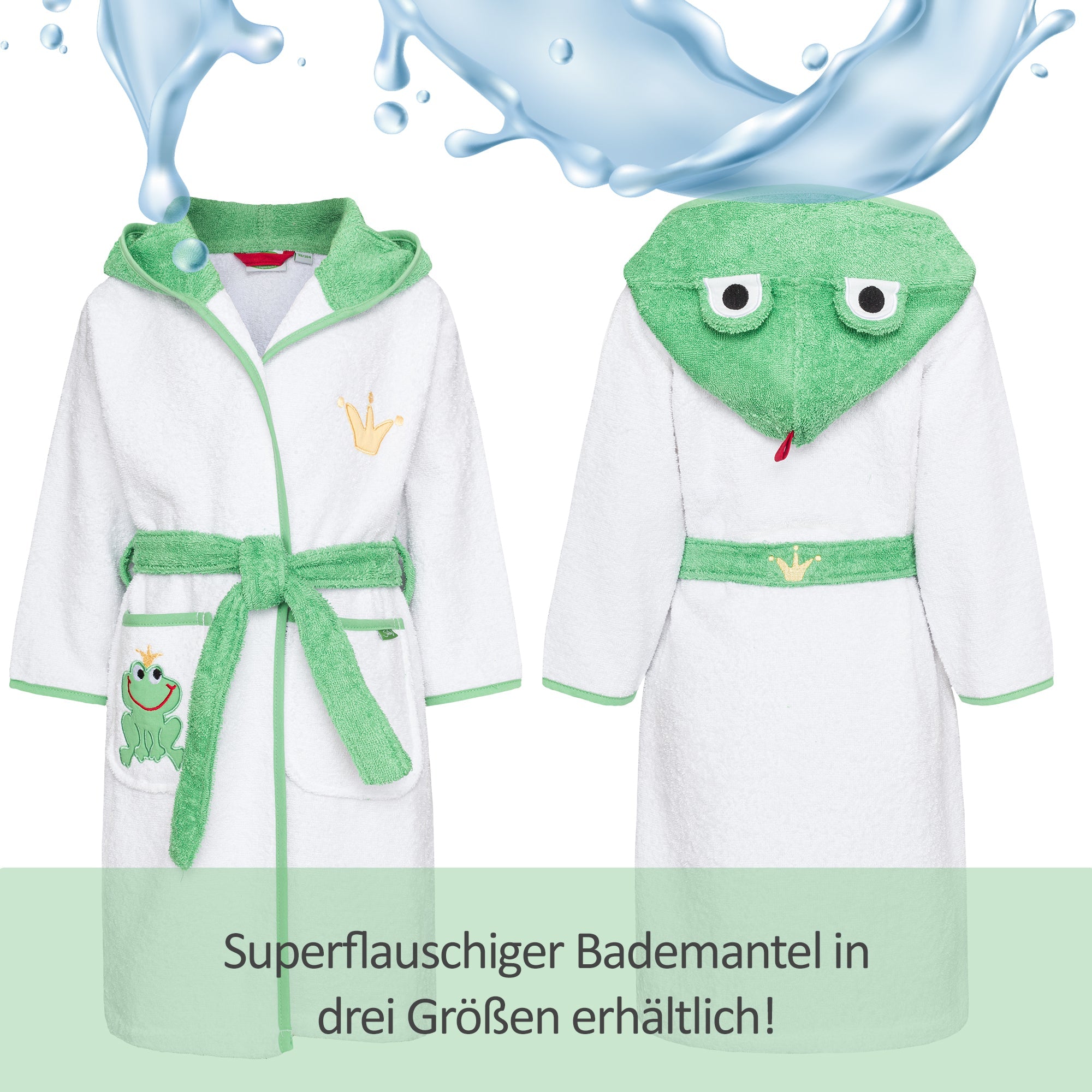 Bademantel Frosch mit toller Kapuze - Smithy