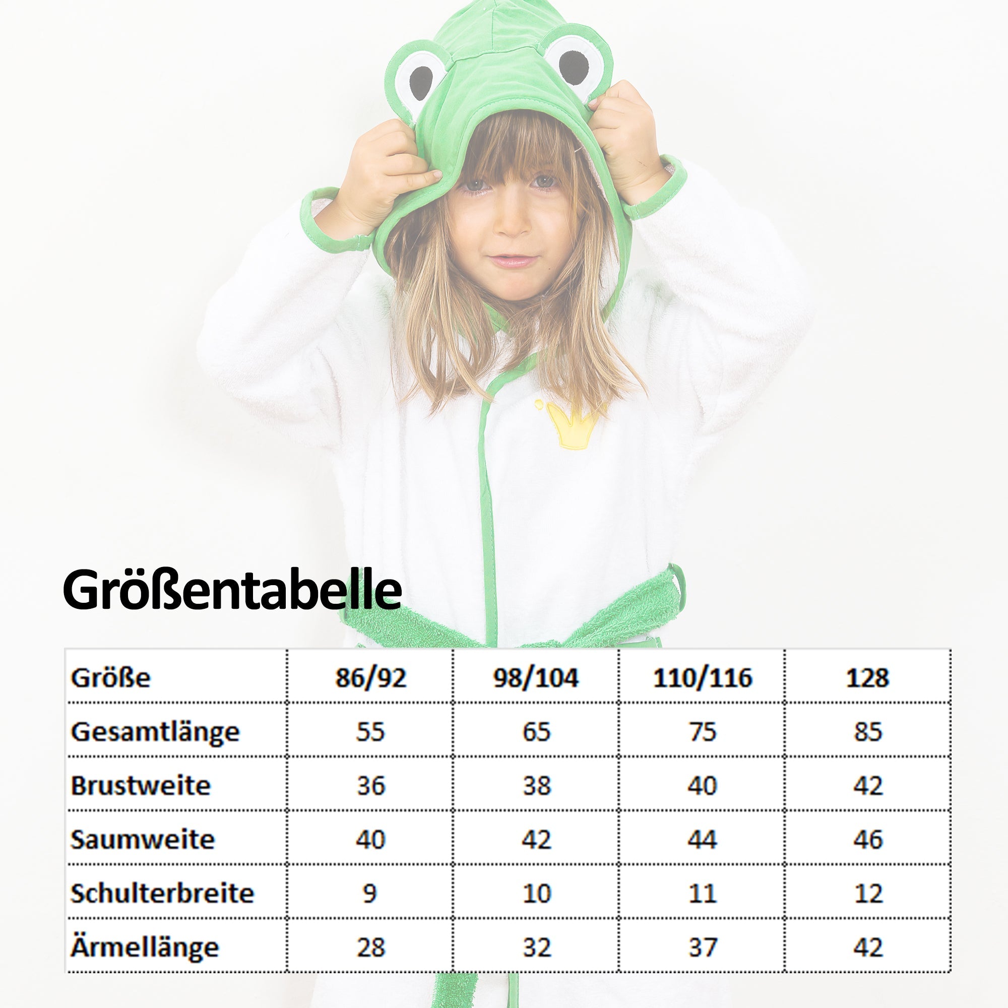 Bademantel Frosch mit toller Kapuze - Smithy