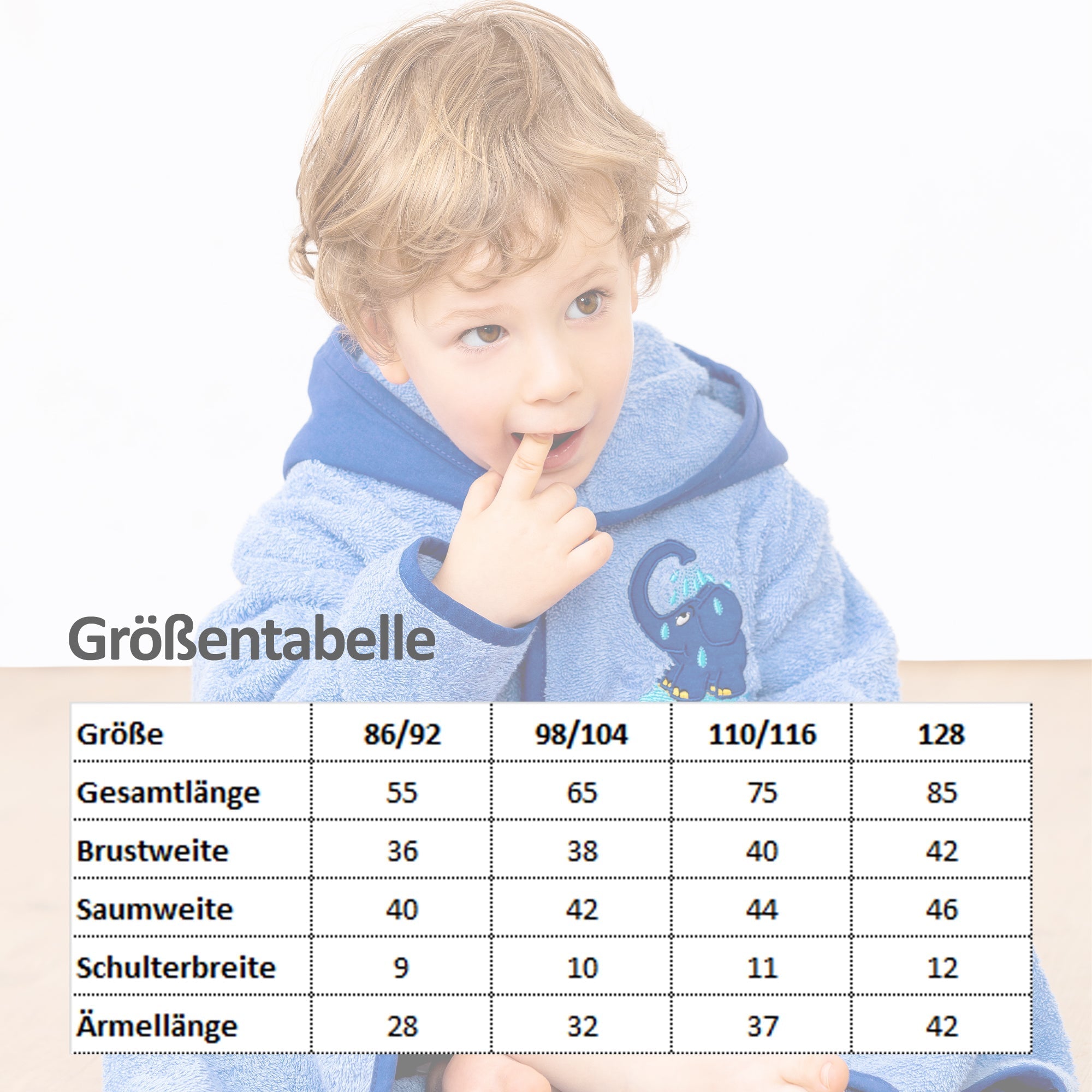 Bademantel mit dem blauen Elefanten - Smithy