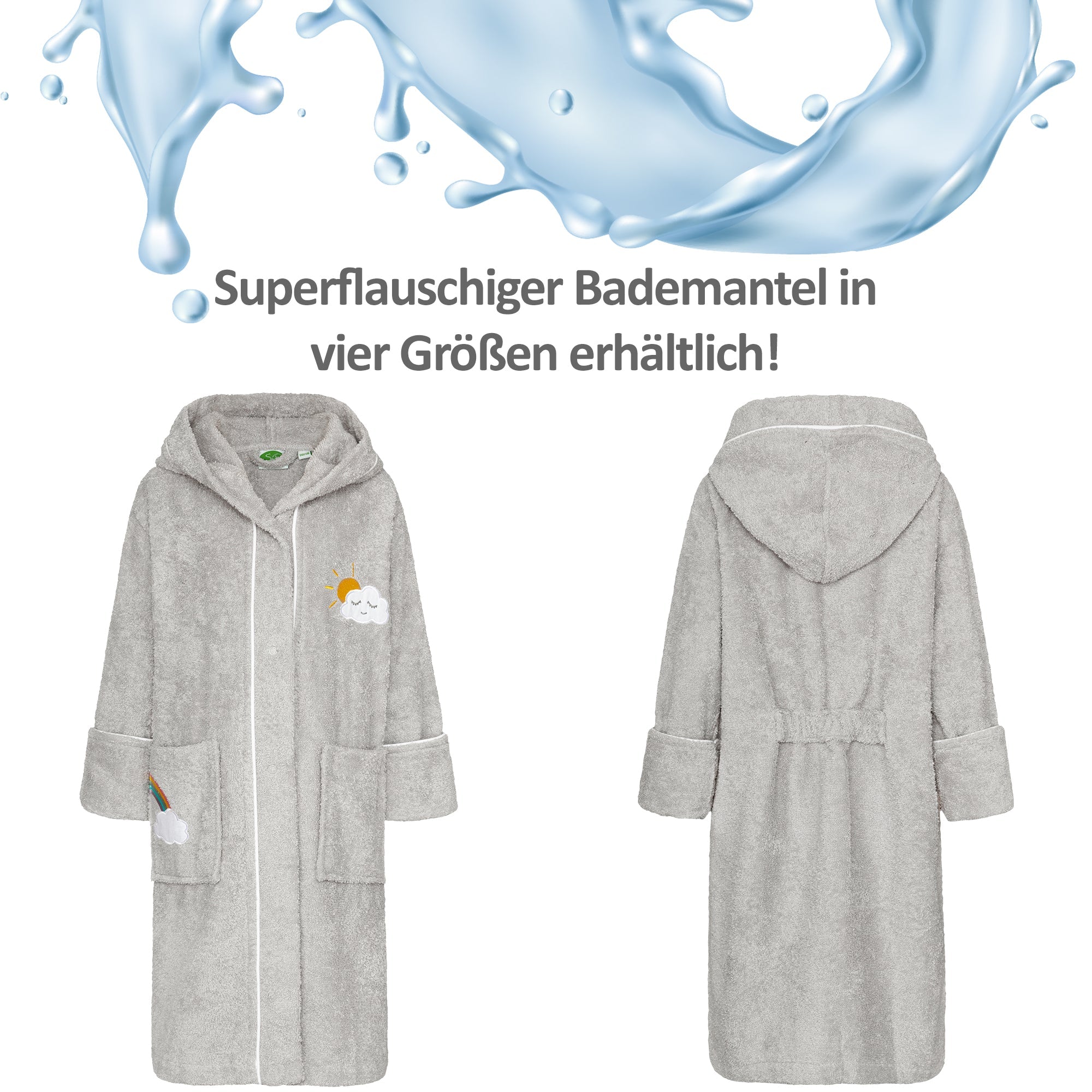 Bademantelel mit Regenbogen und Wolke - Smithy