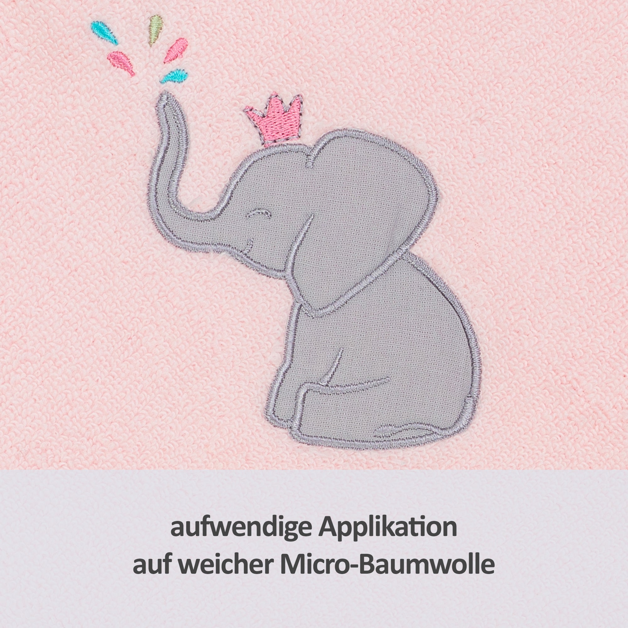 Badeponcho Premium Baumwolle, rosa - Smithy