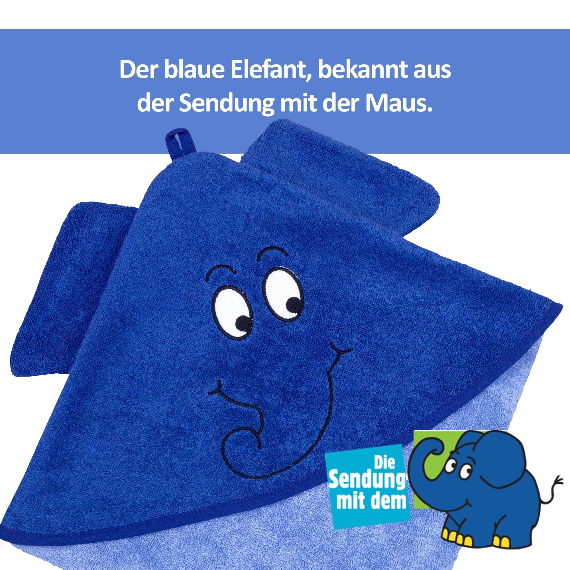 Kapuzenhandtuch Elefant, 100 x100 - Smithy