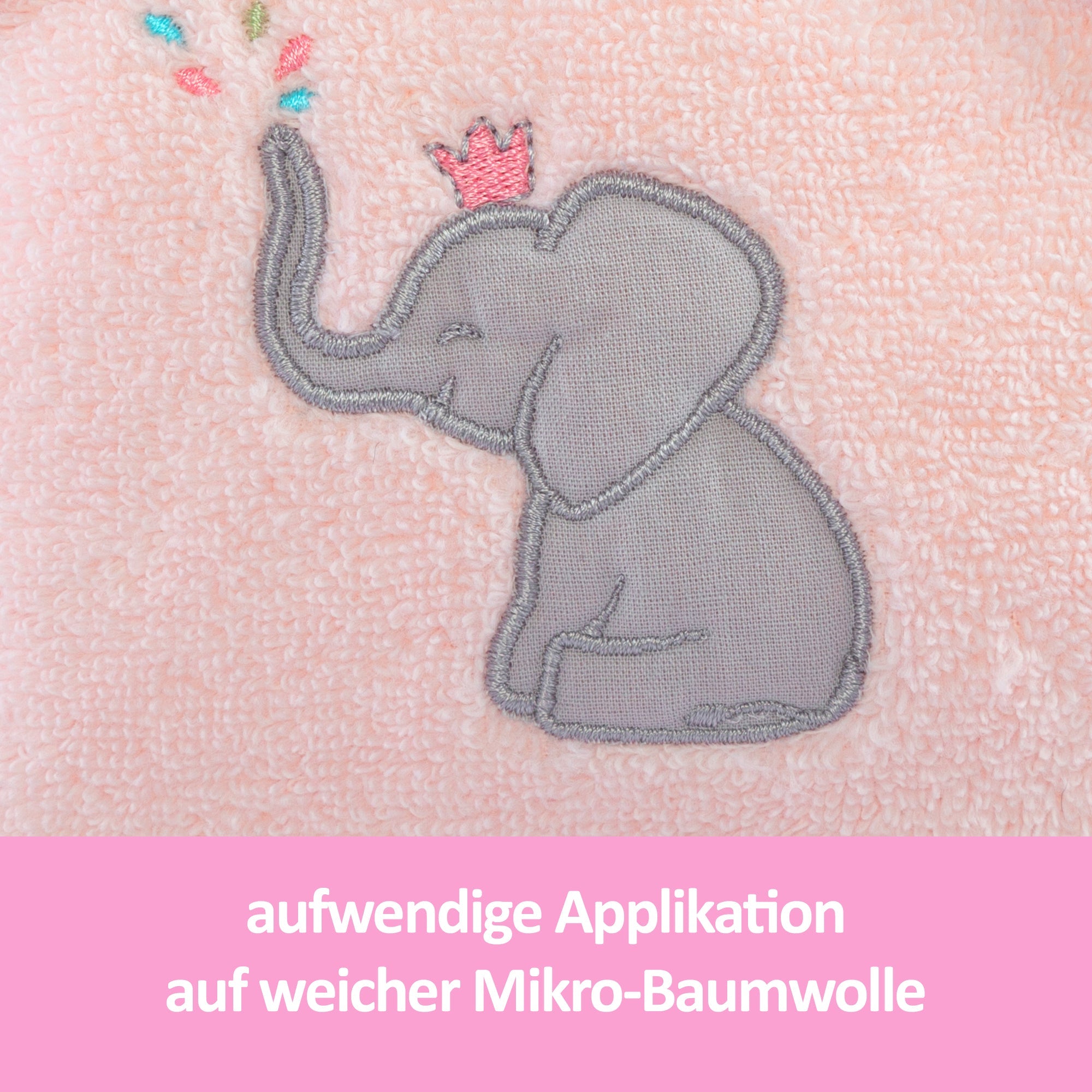 Kapuzenhandtuch Elefant, 100x100 cm - Smithy