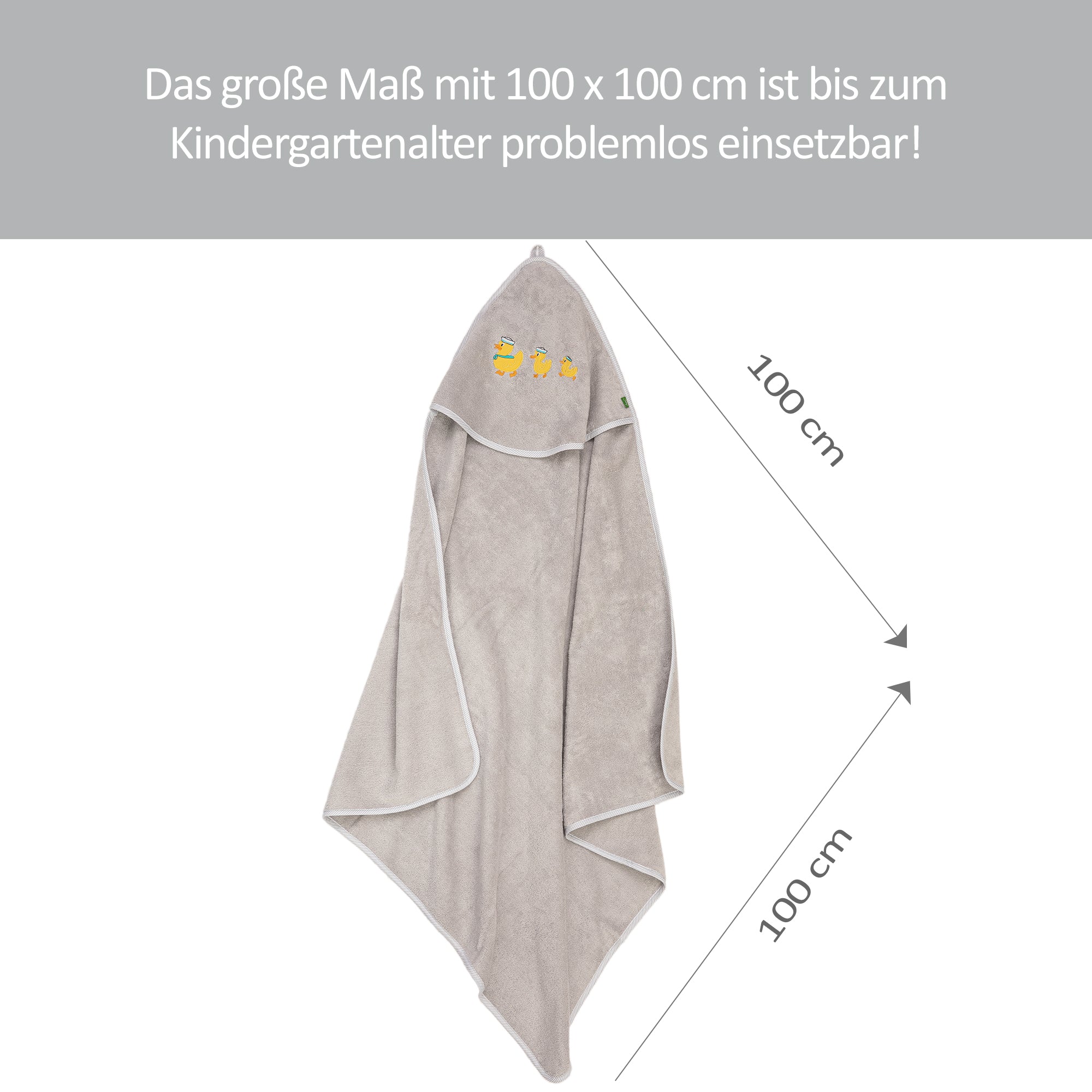 Kapuzenhandtuch Enten, personalisiert - Smithy