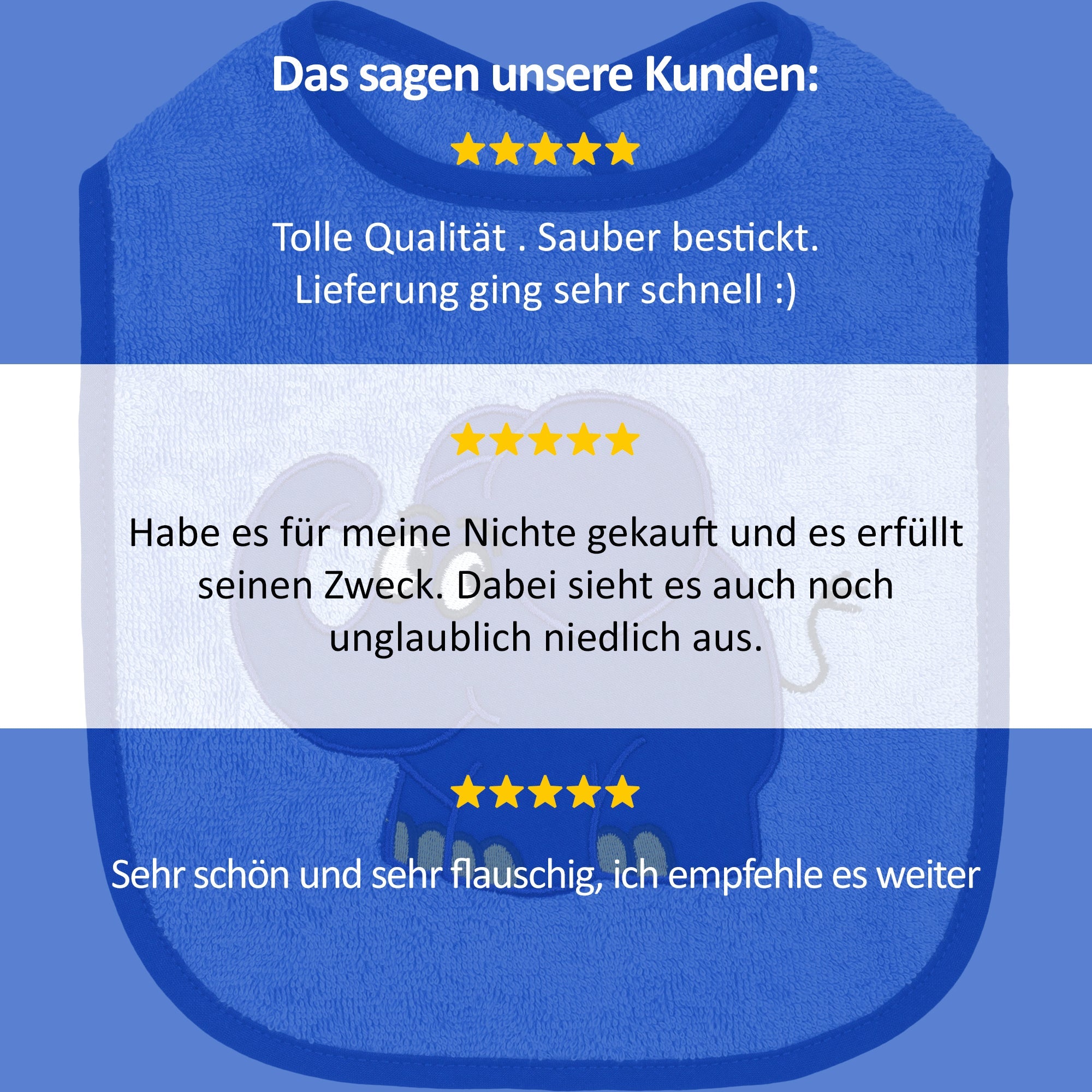 Lätzchen mit dem blauen Elefanten - Smithy