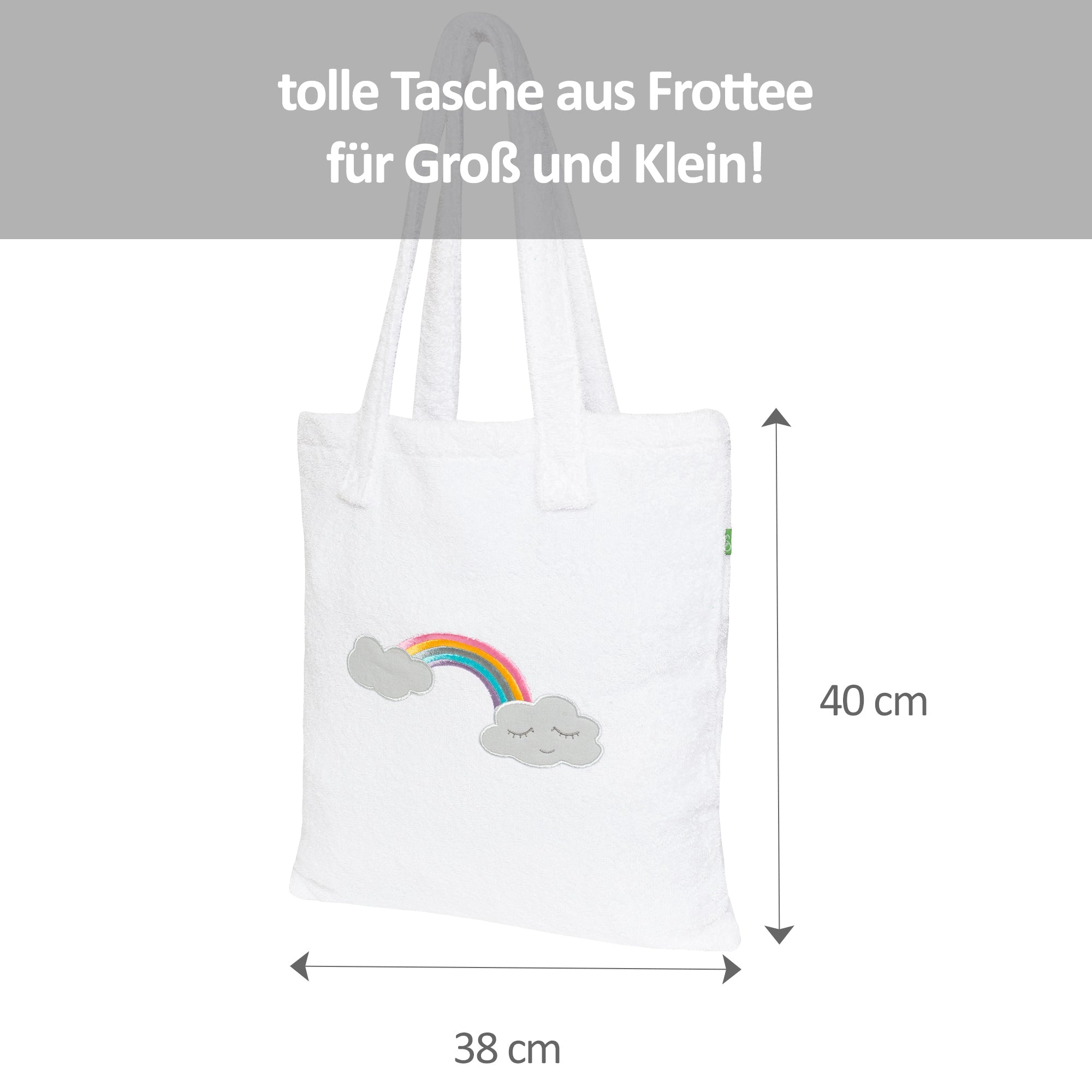 Tote Bag Wolke weiß, 40x38 - Smithy