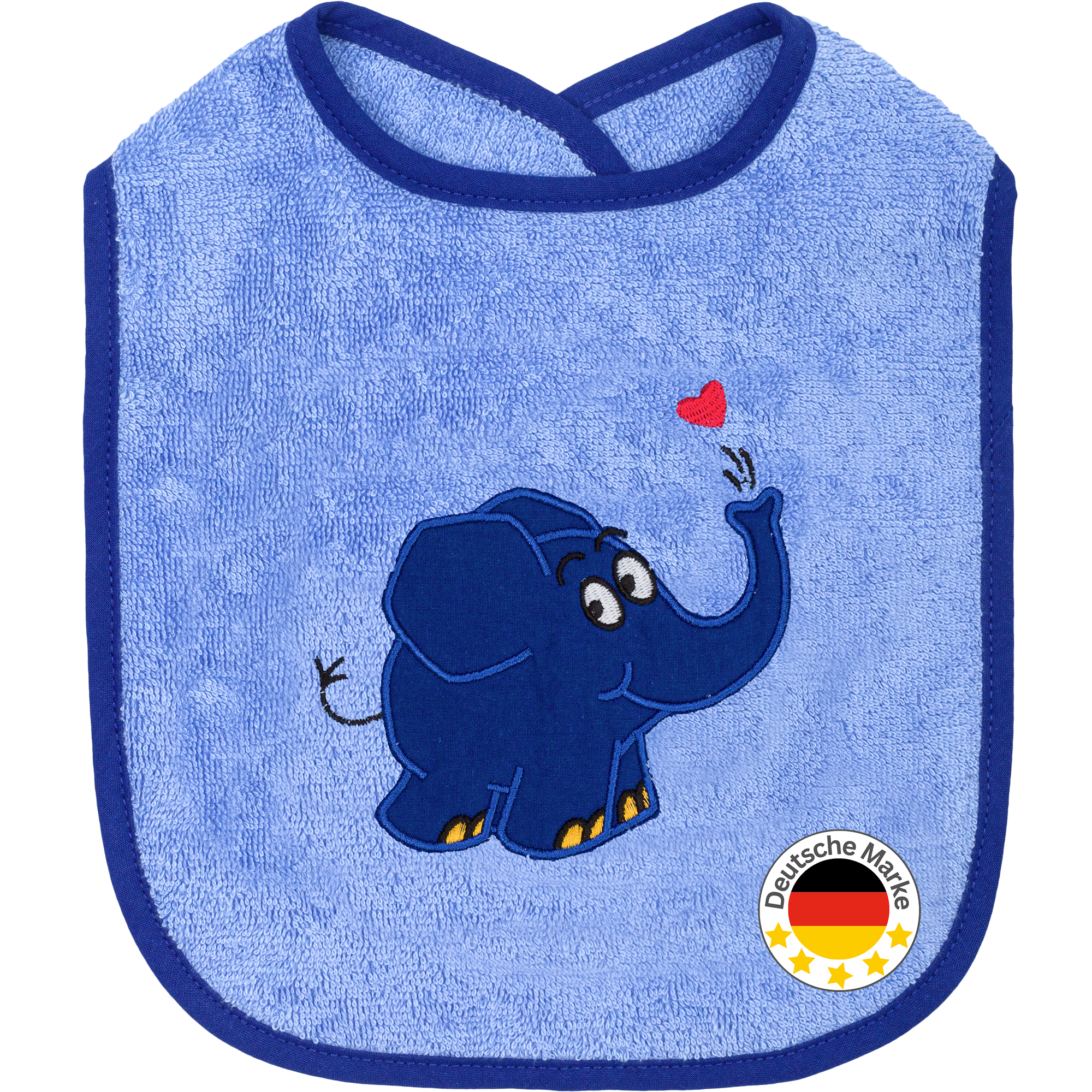 Lätzchen blauer Elefant mit Herz