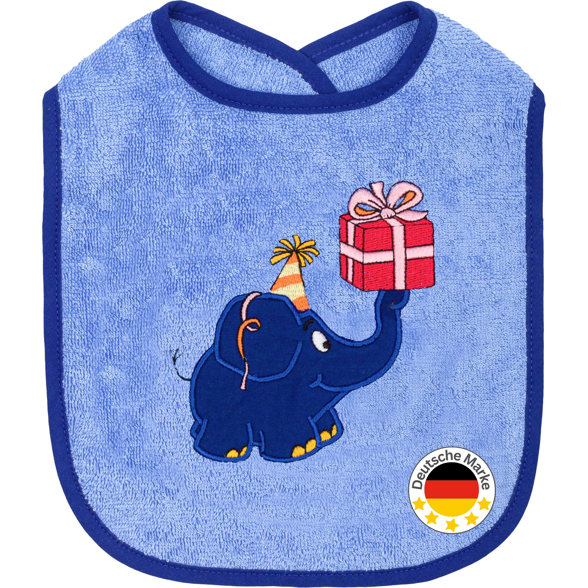 Lätzchen mit dem blauen Elefanten
