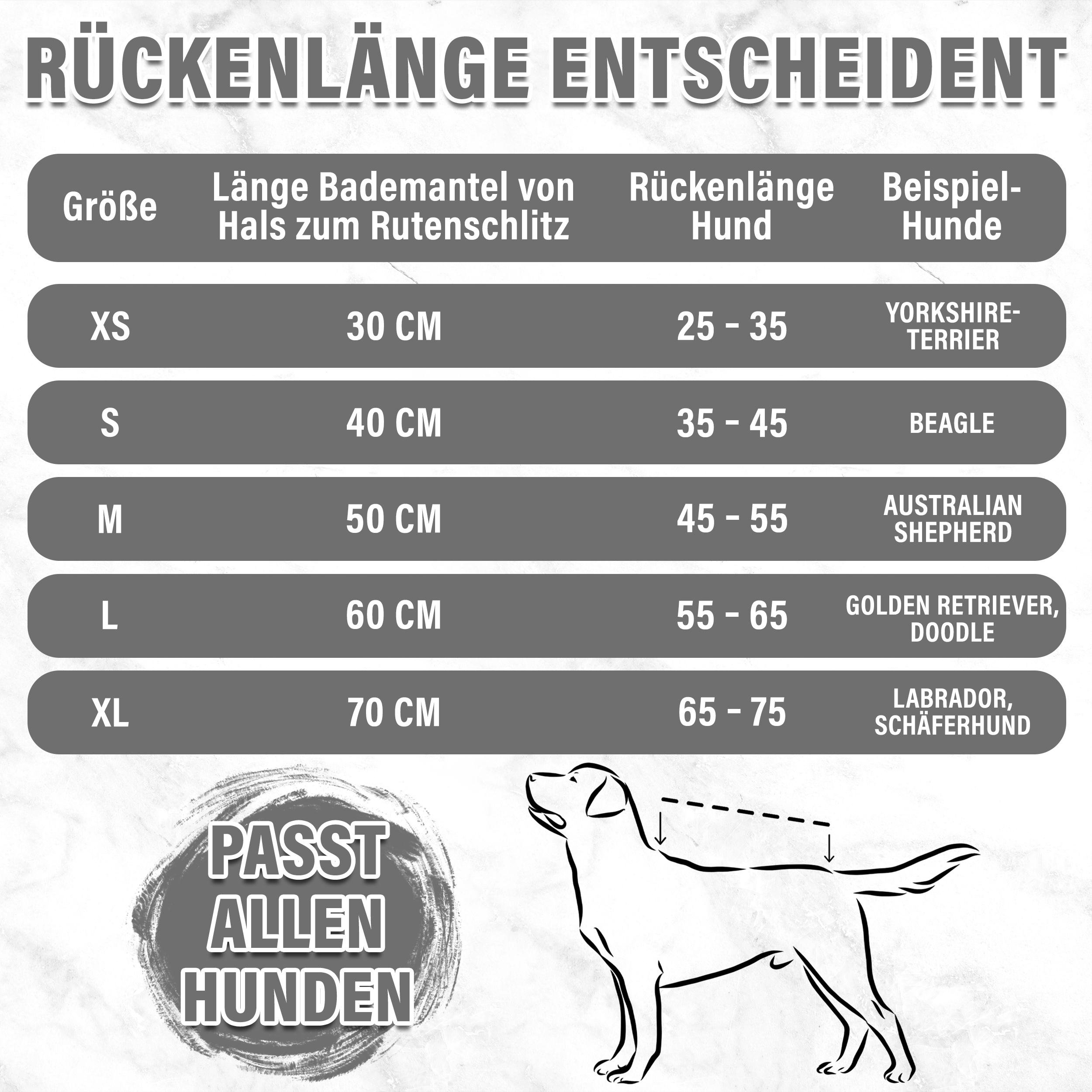 Hundebademantel mit Namen bestickt