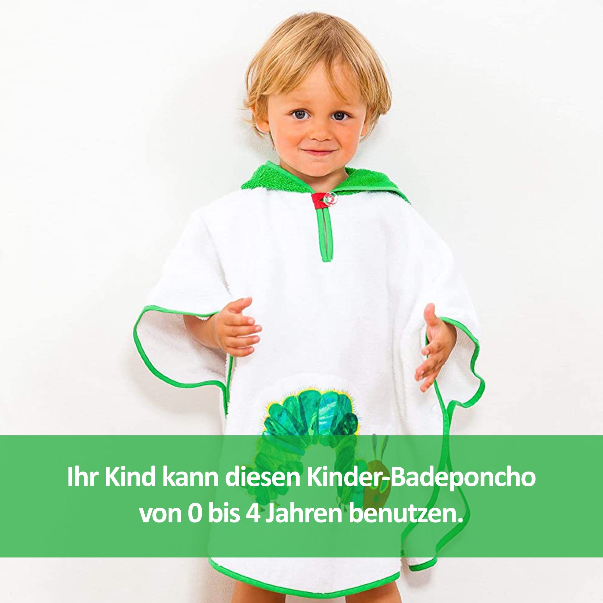 Badeponcho Raupe Nimmersatt, 1 - 4 Jahre - Smithy