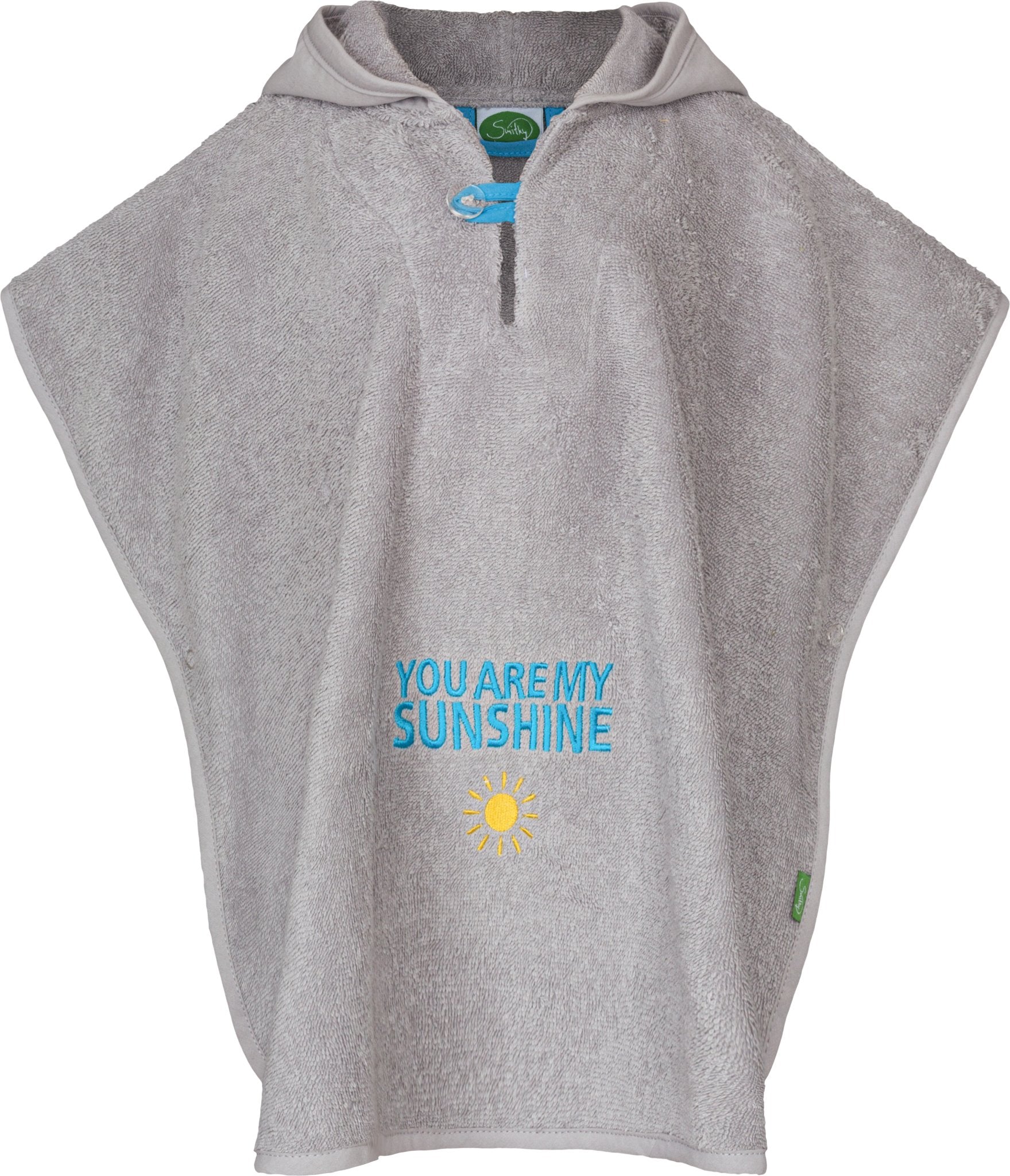 Badeponcho "sunshine" BIO - Baumwolle, grau - Smithy