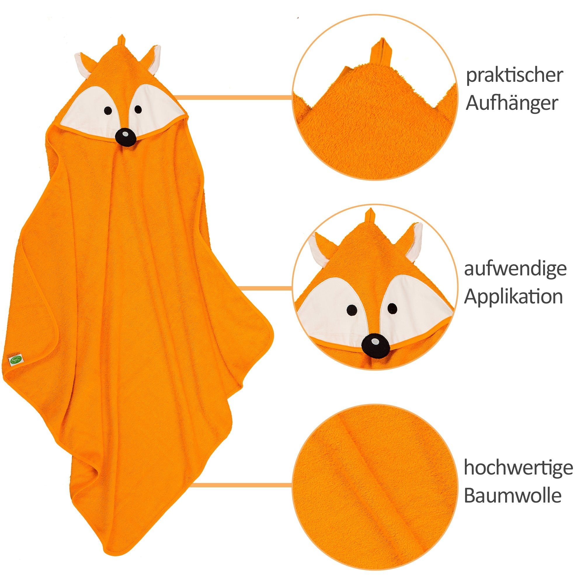 Set 2 - tlg. Kapuzenhandtuch mit Waschhandschuh Fuchs - Smithy