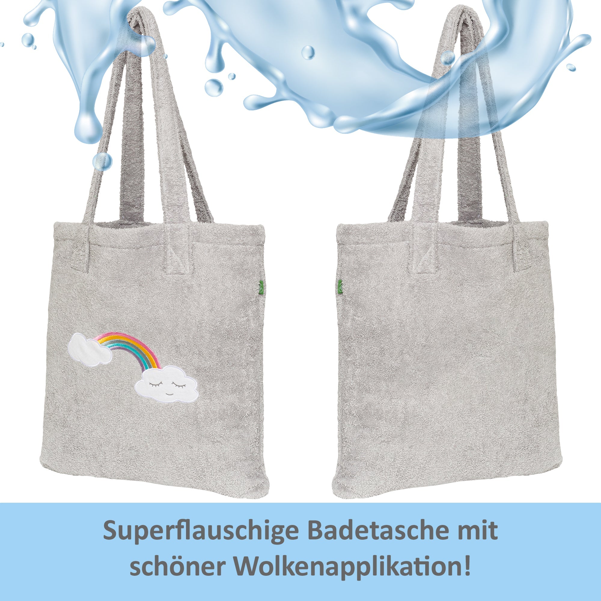 Tote Bag Wolke grau, 40x38 - Smithy