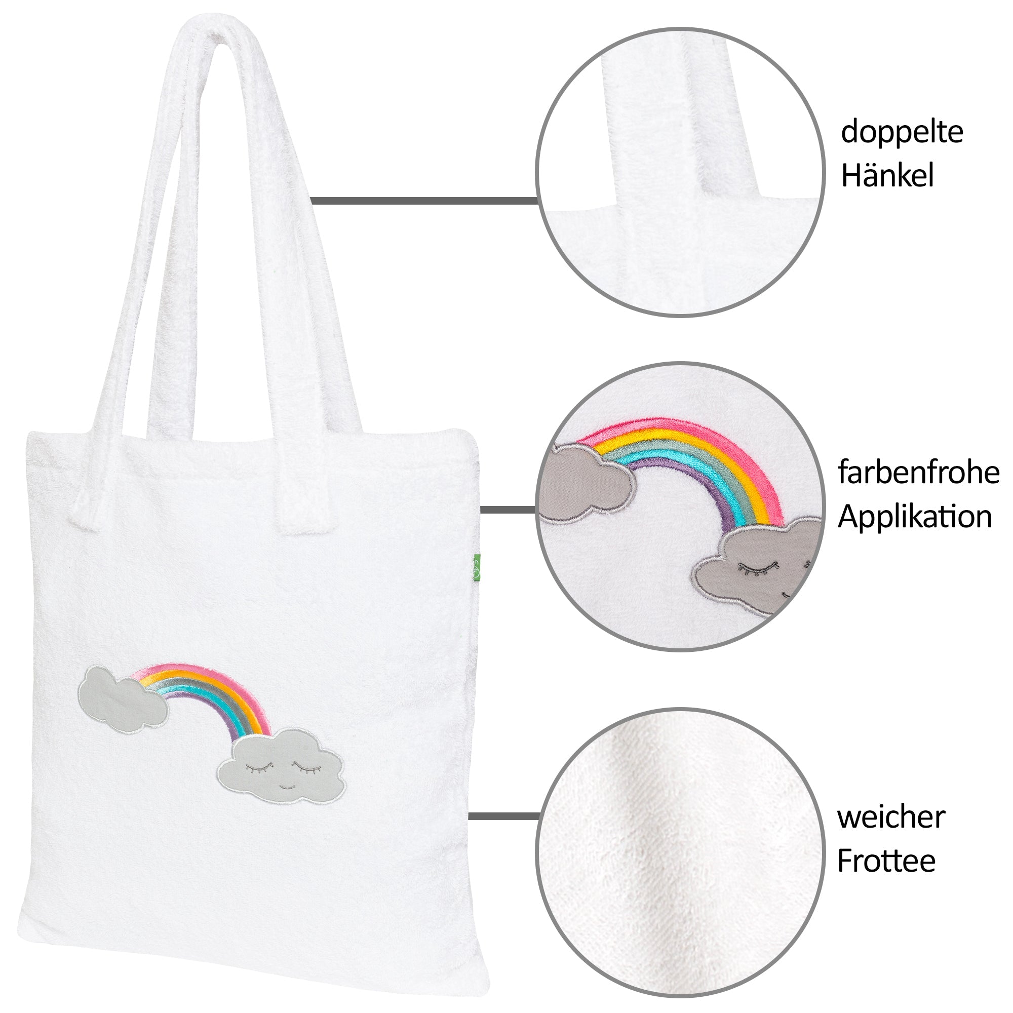 Tote Bag Wolke weiß, 40x38 - Smithy